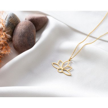 Silber Lotus Blume Halskette, Anhänger Roségold Yoga Schmuck, Floral Design