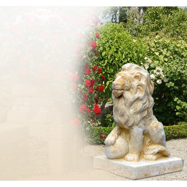 Steinfigur Löwe für den Garten 