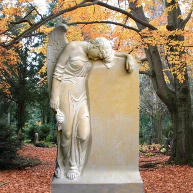 Stilvoller Grabstein Urnengrab mit Engel Magdalena