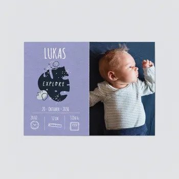 Baby Karten Geburt Geburtskarten (5 Karten)