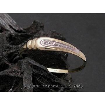 Bicolor-Ring aus Gold 333 & Gold Ring nobel Gold 333 bicolor Diamant Goldring