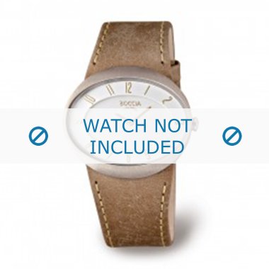 Boccia Lederband für Uhren & Uhrenarmband Boccia 3165.01 Leder Braun 26mm