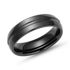 Hochwertiger kratzfester Schwarzer Keramik Ring