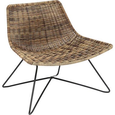 Kare-Design Stuhl , Braun, Schwarz , Metall, Kunststoff , 53x78x56 cm 