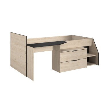 Kombi-Bett mit Schreibtisch und 2 Schubladen