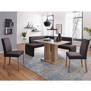 Küchen-Sitzgruppe & Esszimmer Sitzecke in Anthrazit und Eiche Sonoma modern
