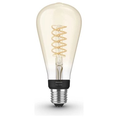 Philips Hue White LED Lampe E27 St72 Filament