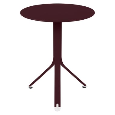 Design Bartisch Rund & Fermob Rest´O Tisch rund B9 Schwarzkirsche