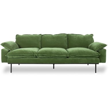 HK living Retro Sofa 3-Sitzer royal velvet