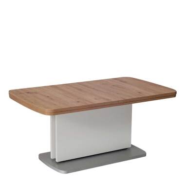 Höhenverstellbarer Tisch in Weiß & Ausziehbarer Couchtisch in Weiß und