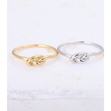 Knucklering aus Metall & Knoten Ring Knot Infinity Gold Silber Unendlich