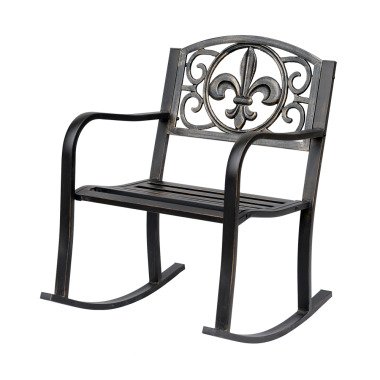 Metall Stuhl "Pfauenauge" im Antik Design Garten Balkon Terrasse Klapp Sessel 