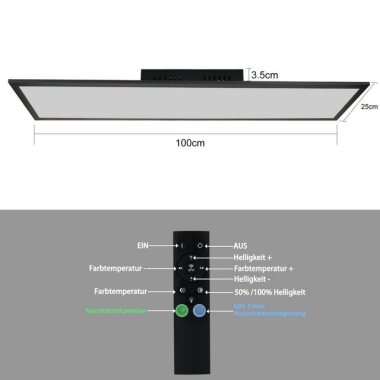 Nettlife LED Panel Flach Deckenlampe Dimmbar