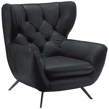 Pure Home Lifestyle CHESTERFIELD-SESSEL Schwarz