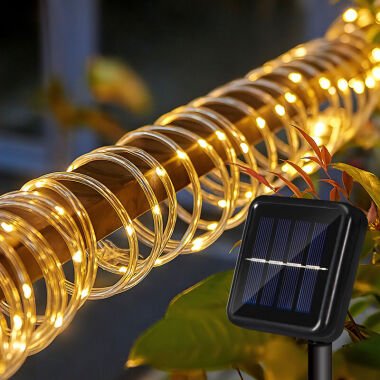 Swanew Solar Lichtschlauch Draht Garten Lichterkette
