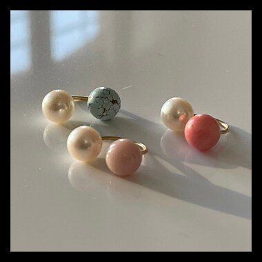 The Rosa Ear Cuff With Gem & Pearl