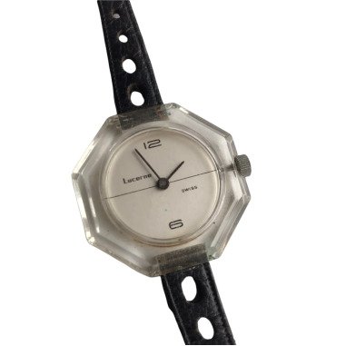 Damen Luxusuhr & Lucerne Swiss Vintage Design Damen Plexiglas Uhr Armbanduhr