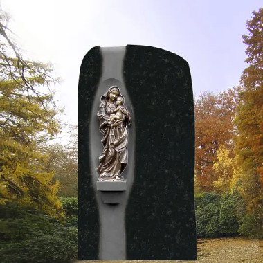 Grabstein für Doppelgrab mit Statue & Grabmal mit Heiliger Mutter Gottes