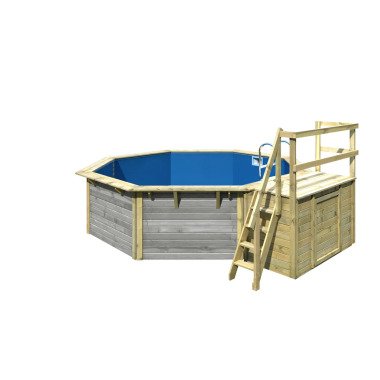 Karibu Pool Modell X2 470 x 470 cm mit Terrasse