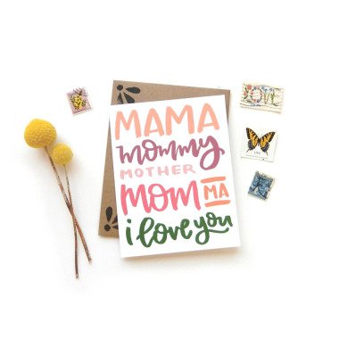 Muttertag Mama Karte | Original Kalligraphie
