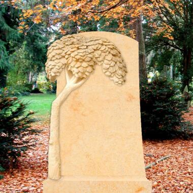 Sandstein Grabstein mit Lebensbaum Motiv Mandaleen