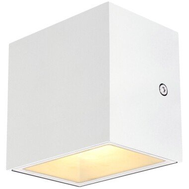 SLV Sitra Cube LED-Außenwandlampe, weiß