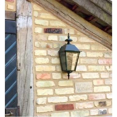 Außenlampe Haustür - schöne Landhaus Außenleuchte Wandlampe dkl-grün Triest 52cm