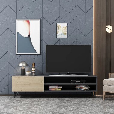 Bliss TV Stand Anthracite-Oak