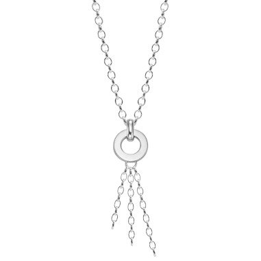 Collier Silber & trendor 63416 Silber Charms Collier Halskette für Anhänger