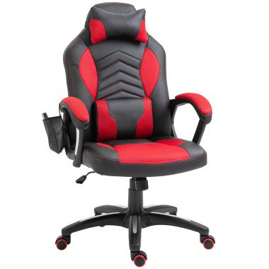HOMCOM Bürostuhl Gaming Stuhl Massagesessel