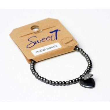 Modeschmuck Armband von Sweet7 aus Metallperlen in Grau