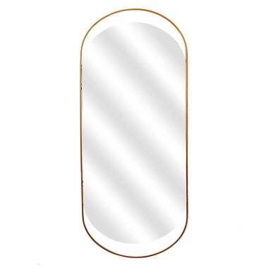 Ovale Spiegel & Garderoben Spiegel in Messingfarben oval