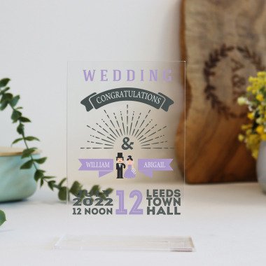 Personalisierte Alternative Hochzeitskarte