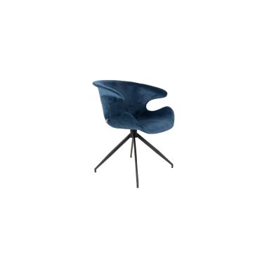 Sessel aus Stoff, blau
