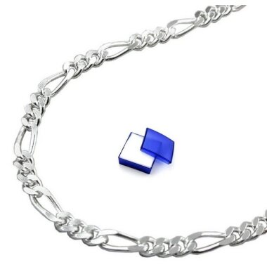 unbespielt Silberkette Halskette 3 mm Figaro