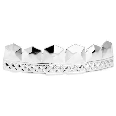 Zahnschmuck in Silber & One Size Fits All Bling Grillz CAESER TOP Silber