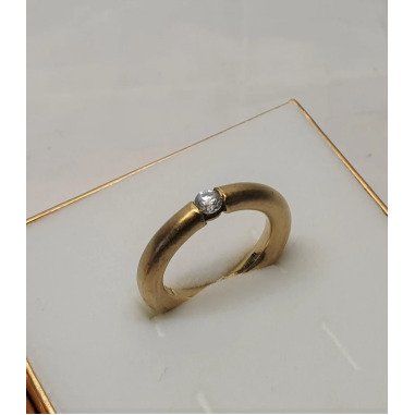 16, 9 Mm Ring Silber 925 Vergoldet Matt Kristall Edel Vintage Sr1188