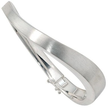 Armreif Armband 925 Sterling Silber matt Silberarmreif Klappverschluss CJ