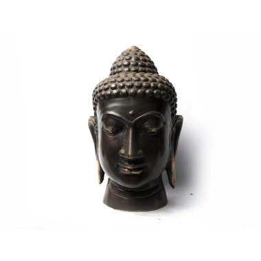 Buddha Kopf, Bronze, Figur, Bronze Statue