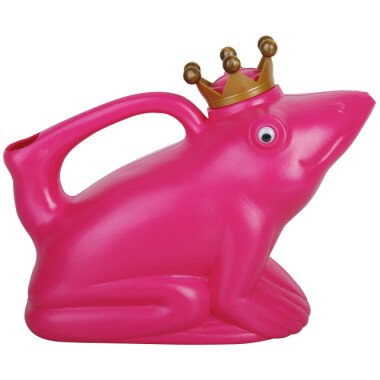 Esschert Design Gießkanne, Wasserkanne Motiv Froschkönig in pink aus