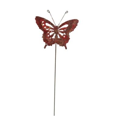Gartenstecker & TrendLine Metall Stecker-Schmetterling 18 x 95 cm