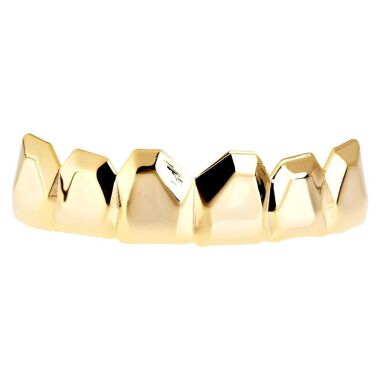 Grill Vergoldet & One Size Fits All Bling Grillz EDGY TOP Gold