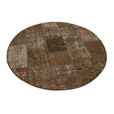 Handgefertiger Teppich Gracie-Ray aus Wolle in Braun