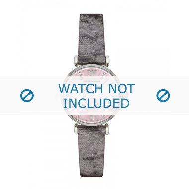Lederband für Uhren in Grau & Uhrenarmband Armani AR1882 Leder Grau 14mm