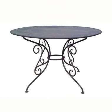 Runder Garten Tisch aus Metall antik Design