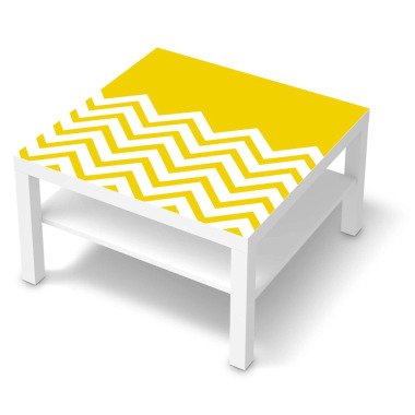 Selbstklebende Folie IKEA Lack Tisch 78x78 cm Design: Gelbe Zacken