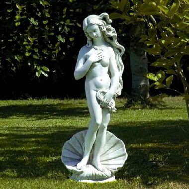 Stehende Steinguss Gartenstatue Venus auf
