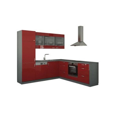 Winkelküche ohne Elektrogeräte  Sylt   rot
