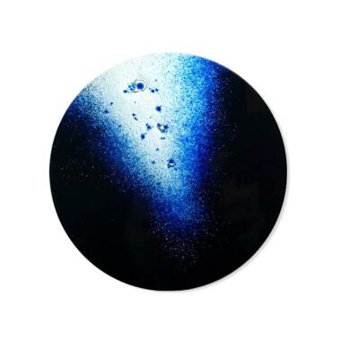 Ausgefallener Grabstein in Blau & Einzigartiger Glas Schmuck in Blau für