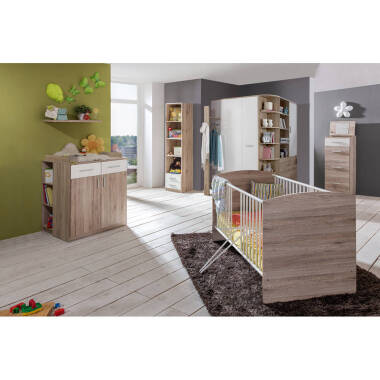 Babyzimmer Set mit Wickelkommode und Eckkleiderschrank